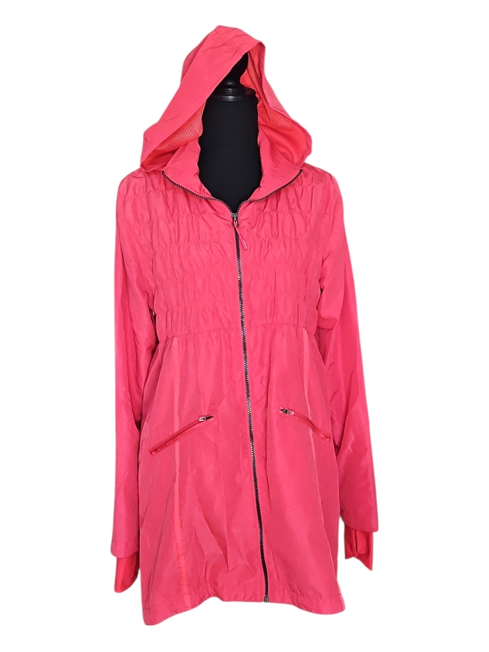 Mondetta Coral Pink Hooded Zip Jacket Size Large